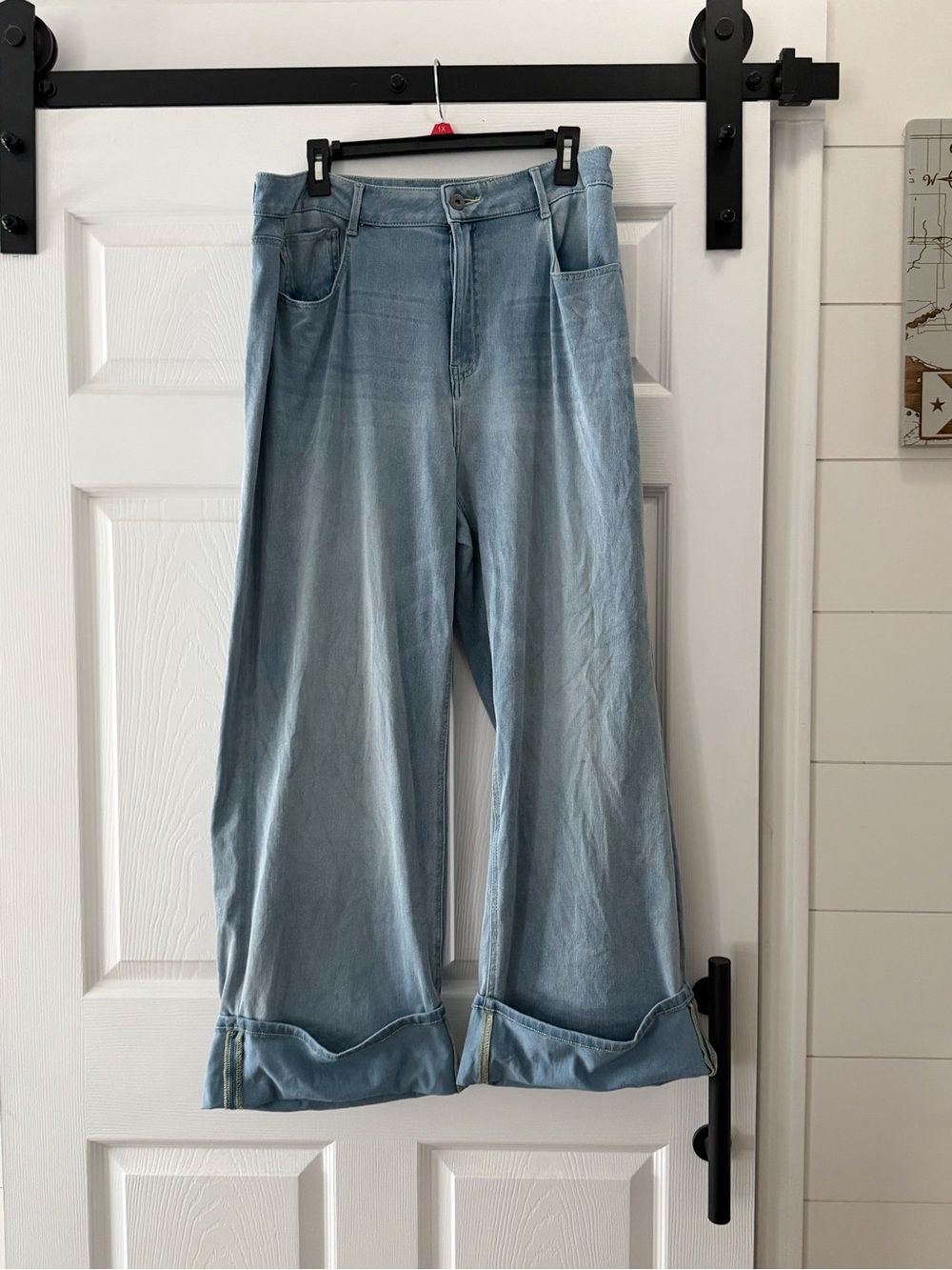 HALARA Light Blue Wide-Leg High-Rise Jeans